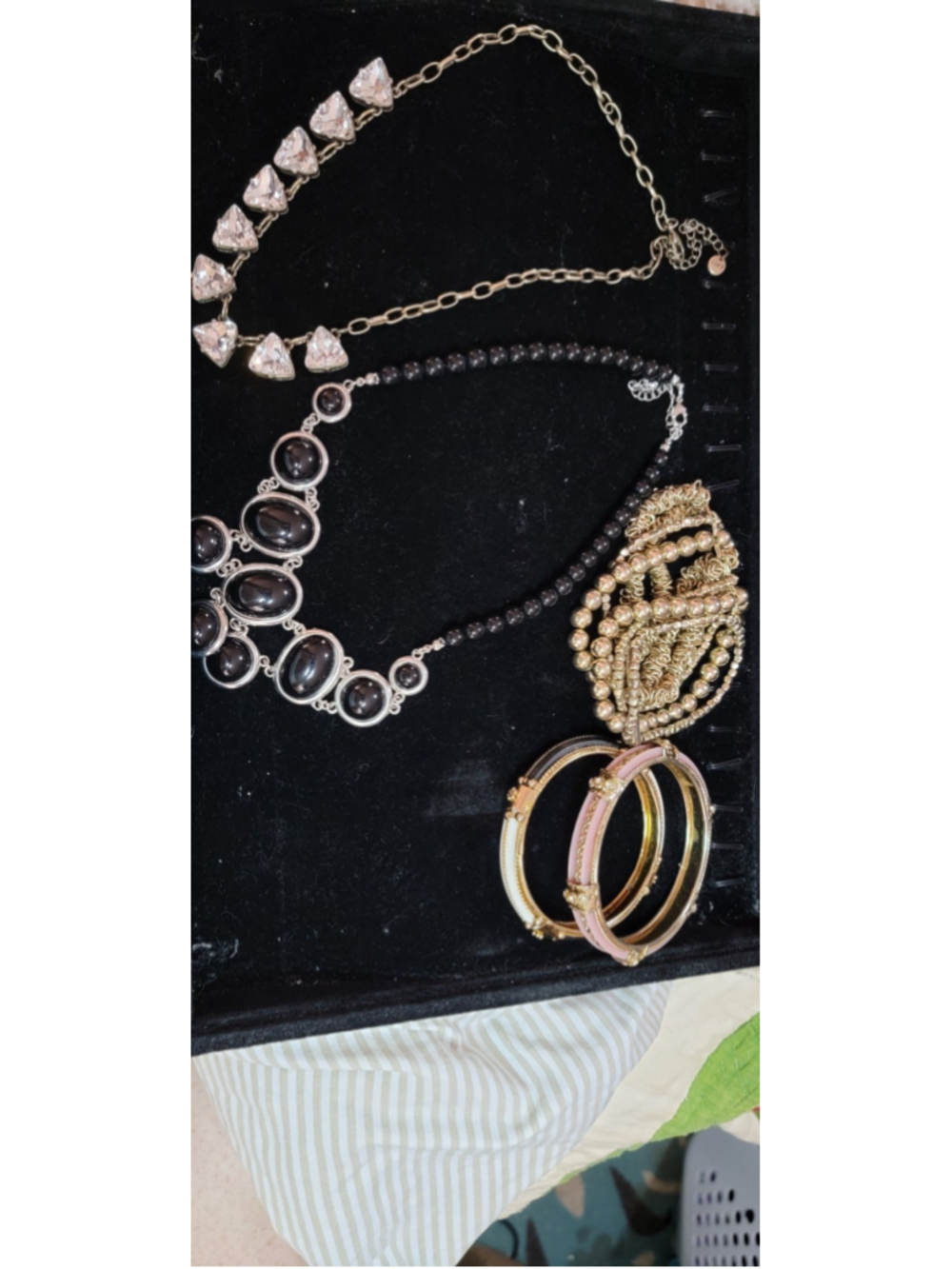 Vintage & Designer Jewelry Lot Chunky Statement Necklaces Rhinestone Resel - Picture 2 of 5